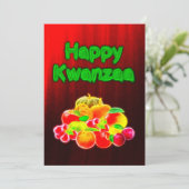 Happy Kwanzaa First Fruits Feiertagskarte (Stehend Vorderseite)