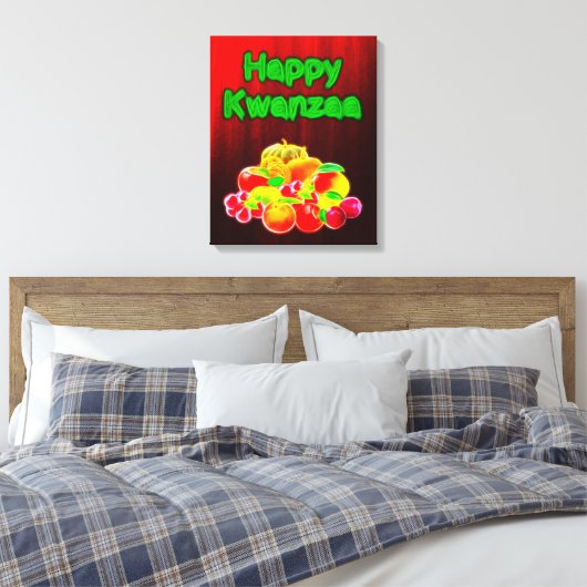 Happy Kwanzaa First Fruits Leinwanddruck (Insitu (Schlafzimmer))