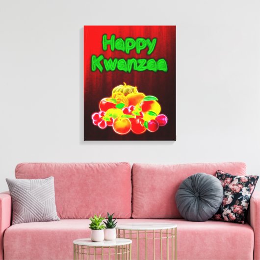 Happy Kwanzaa First Fruits Leinwanddruck (Insitu (Wohnzimmer))
