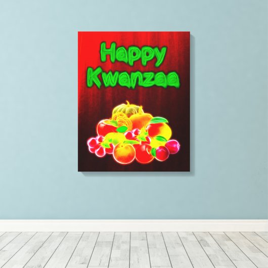 Happy Kwanzaa First Fruits Leinwanddruck (Insitu (Holzboden))
