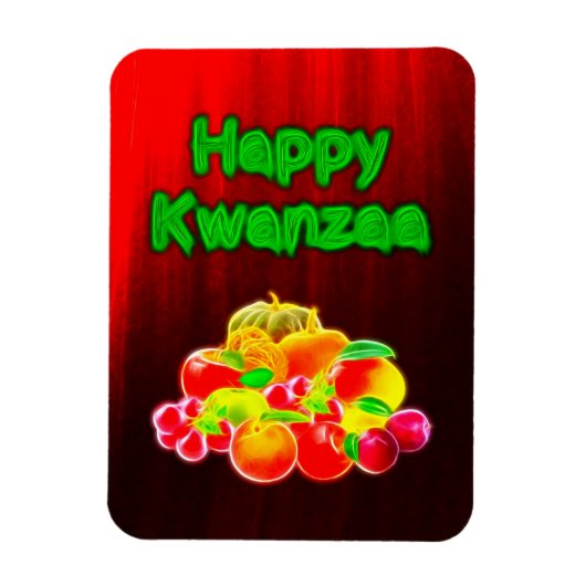 Happy Kwanzaa First Fruits Magnet (Vertikal)
