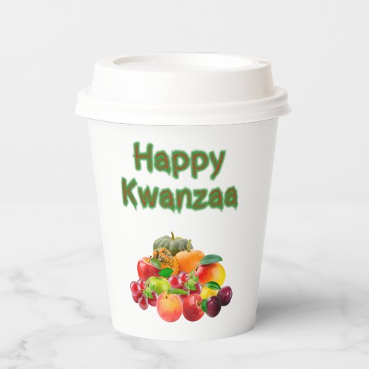 Happy Kwanzaa First Fruits Pappbecher (Vorderseite)