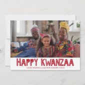 Happy Kwanzaa Foto Feiertagskarte (Vorderseite)