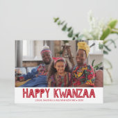 Happy Kwanzaa Foto Feiertagskarte (Stehend Vorderseite)