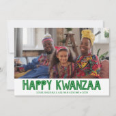 Happy Kwanzaa Foto Feiertagskarte (Vorderseite)
