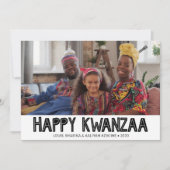 Happy Kwanzaa Foto Feiertagskarte (Vorderseite)