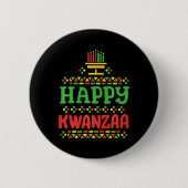 Happy Kwanzaa Frohe Weihnachten Afrikanische Ameri Button (Vorderseite)