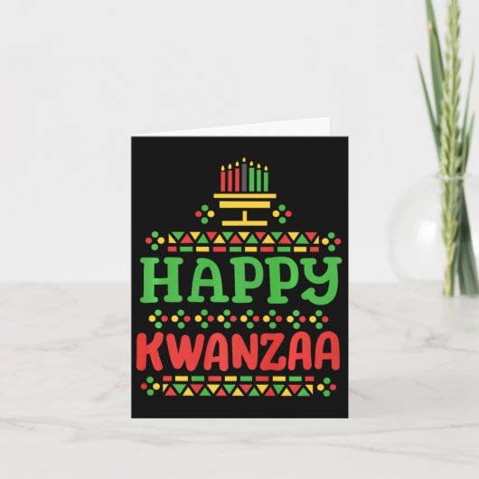 Happy Kwanzaa Frohe Weihnachten Afrikanische Ameri Karte (Vorderseite)