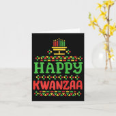 Happy Kwanzaa Frohe Weihnachten Afrikanische Ameri Karte (Gelbe Blume)