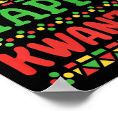 Happy Kwanzaa Frohe Weihnachten Afrikanische Ameri Poster (Ecke)