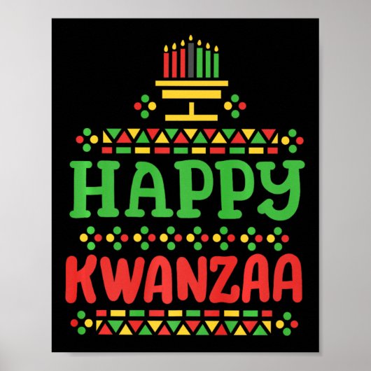 Happy Kwanzaa Frohe Weihnachten Afrikanische Ameri Poster (Vorne)