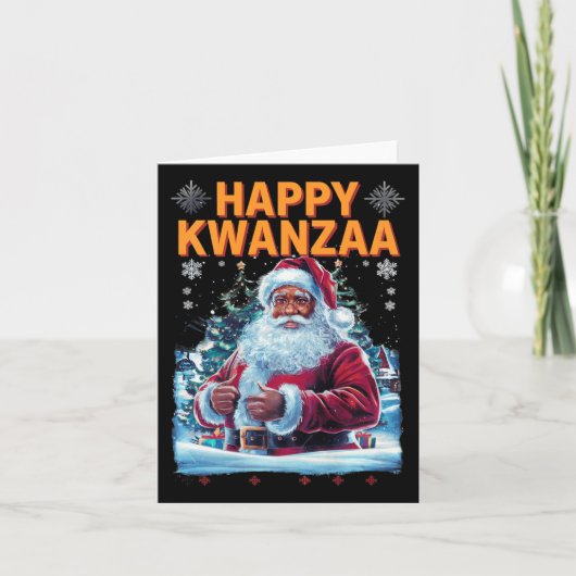 Happy Kwanzaa Frohe Weihnachten Afrikanischer Amer Karte (Vorderseite)