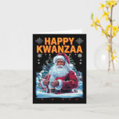 Happy Kwanzaa Frohe Weihnachten Afrikanischer Amer Karte (Gelbe Blume)