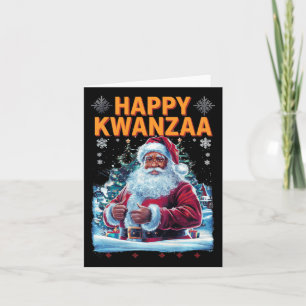 Happy Kwanzaa Frohe Weihnachten Afrikanischer Amer Karte