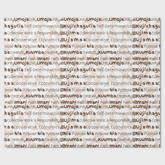 Happy Kwanzaa Geschenkpapier (Flach)