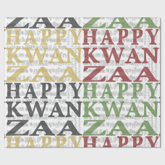 Happy Kwanzaa Geschenkpapier (Flach)
