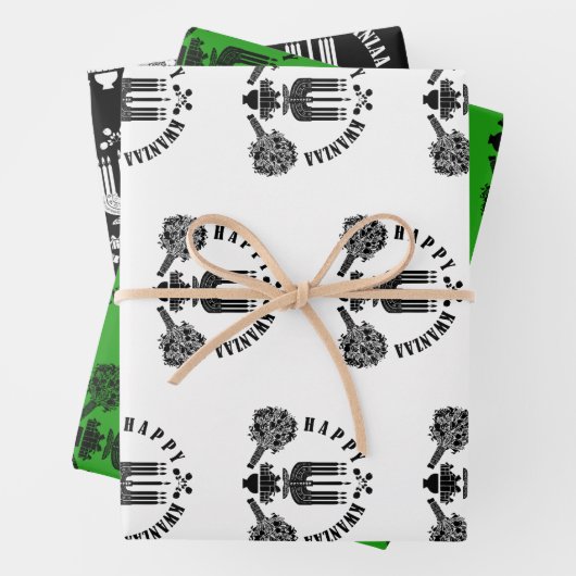 Happy Kwanzaa Geschenkpapier Set (Beispiel)