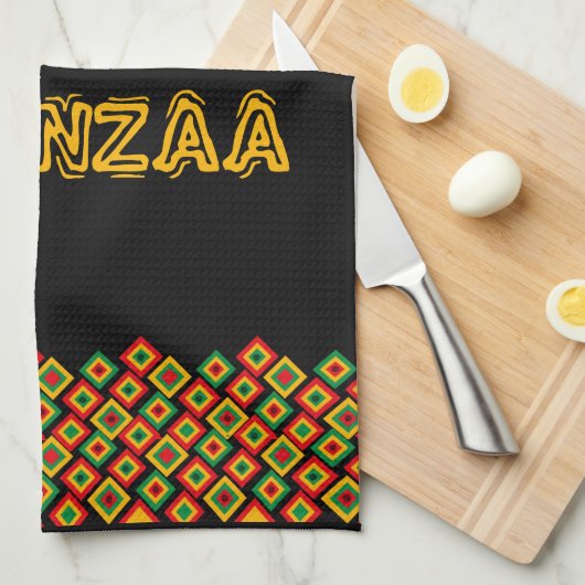 Happy Kwanzaa Geschirrtuch (Viertel Falte)