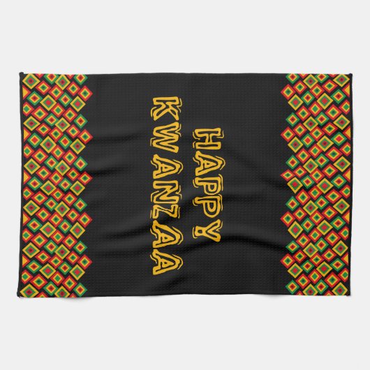 Happy Kwanzaa Geschirrtuch (Horizontal)