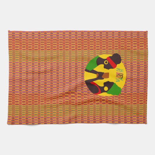 Happy Kwanzaa Geschirrtuch (Horizontal)