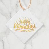 Happy Kwanzaa Gold Geschenkanhänger (Vorderseite)