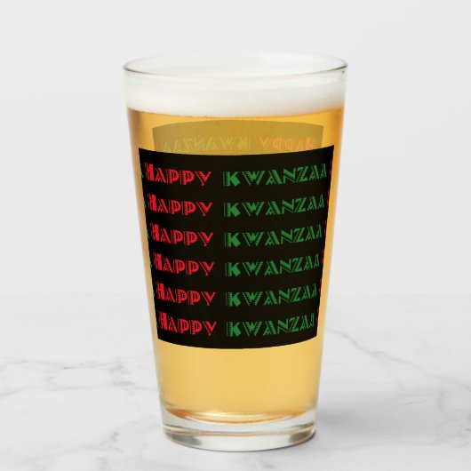 Happy Kwanzaa Greeting 2 Glas (Rückseite (gefüllt))