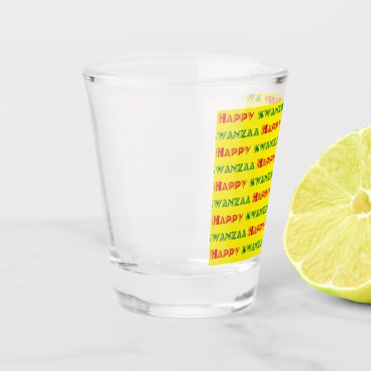 Happy Kwanzaa Greeting 2 Schnapsglas (Links)