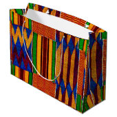 Happy Kwanzaa Große Geschenktasche Geschenktüte (Rückseite Schrägansicht)