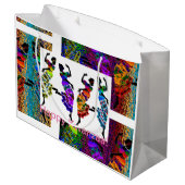 Happy Kwanzaa Große Geschenktüte (Rückseite Schrägansicht)