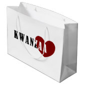 Happy Kwanzaa Große Geschenktüte (Rückseite Schrägansicht)