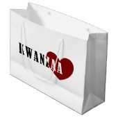 Happy Kwanzaa Große Geschenktüte (Vorderseite Schrägansicht)