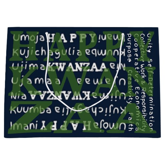 Happy Kwanzaa Große Geschenktüte (Vorderseite)