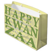 Happy Kwanzaa Große Geschenktüte (Rückseite Schrägansicht)