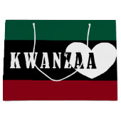 Happy Kwanzaa Große Geschenktüte (Vorderseite)