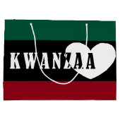Happy Kwanzaa Große Geschenktüte (Rückseite)