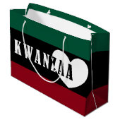 Happy Kwanzaa Große Geschenktüte (Rückseite Schrägansicht)