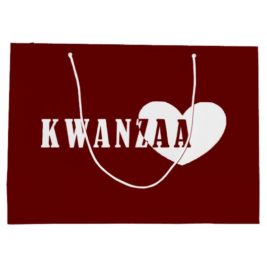 Happy Kwanzaa Große Geschenktüte (Rückseite)
