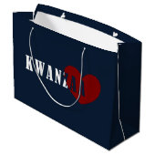 Happy Kwanzaa Große Geschenktüte (Rückseite Schrägansicht)