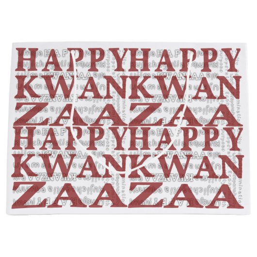 Happy Kwanzaa Große Geschenktüte (Vorderseite)