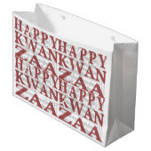 Happy Kwanzaa Große Geschenktüte (Vorderseite Schrägansicht)