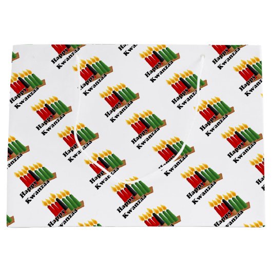 Happy Kwanzaa Große Geschenktüte (Vorderseite)