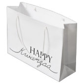 Happy Kwanzaa Große Geschenktüte (Rückseite Schrägansicht)