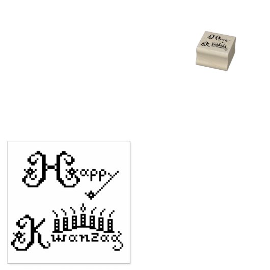 Happy Kwanzaa Gummistempel (Stempel)