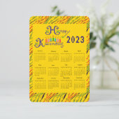 Happy Kwanzaa Handkalender Einladung (Stehend Vorderseite)