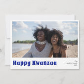 Happy Kwanzaa Holiday Foto Card Feiertagskarte (Vorderseite)