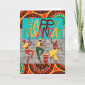 Happy Kwanzaa Joyful Celebration with Dancing Karte (Vorderseite)