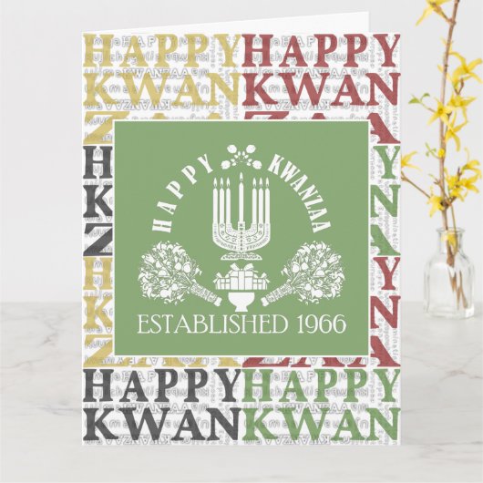 Happy Kwanzaa Karte (Gelbe Blume)