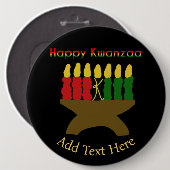 Happy Kwanzaa Kinara Button (Vorne & Hinten)