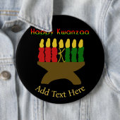 Happy Kwanzaa Kinara Button (Beispiel)