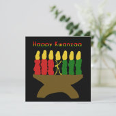 Happy Kwanzaa Kinara Einladung (Stehend Vorderseite)